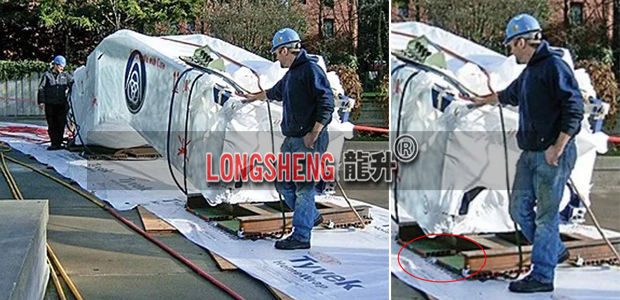 15噸氣墊搬運車案例：自動扶梯安裝